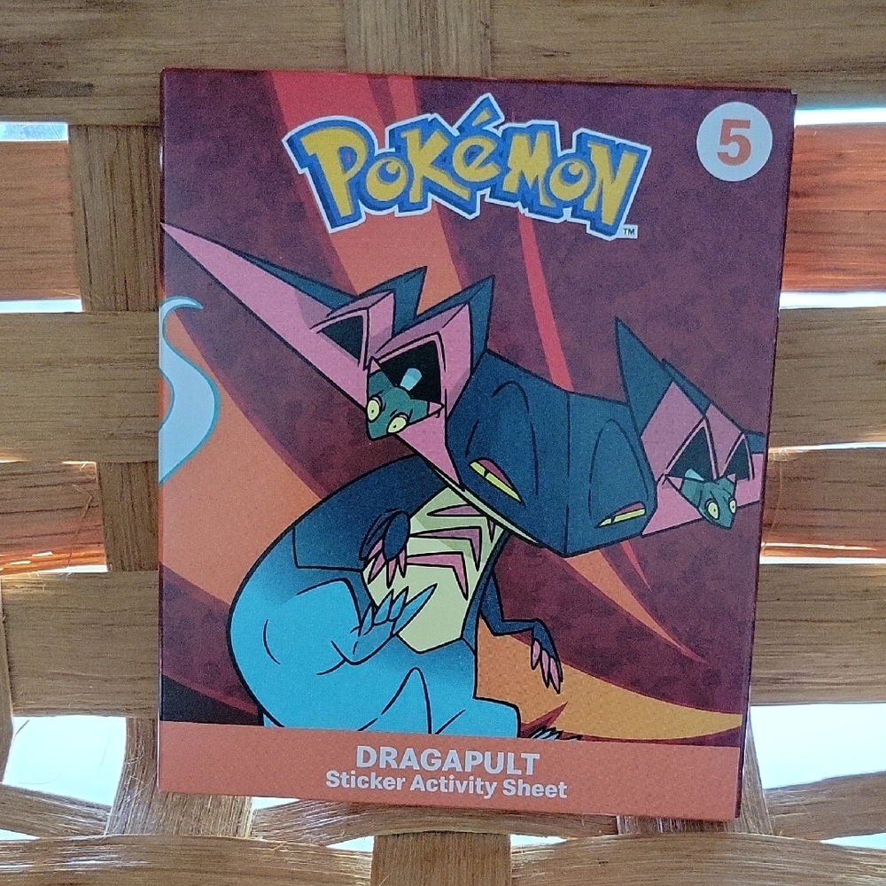 POKEMON DRAGAPULT STICKER ACTIVITY SHEET. 2024 MCDONALDS HAPPY MEAL GAME/TOY